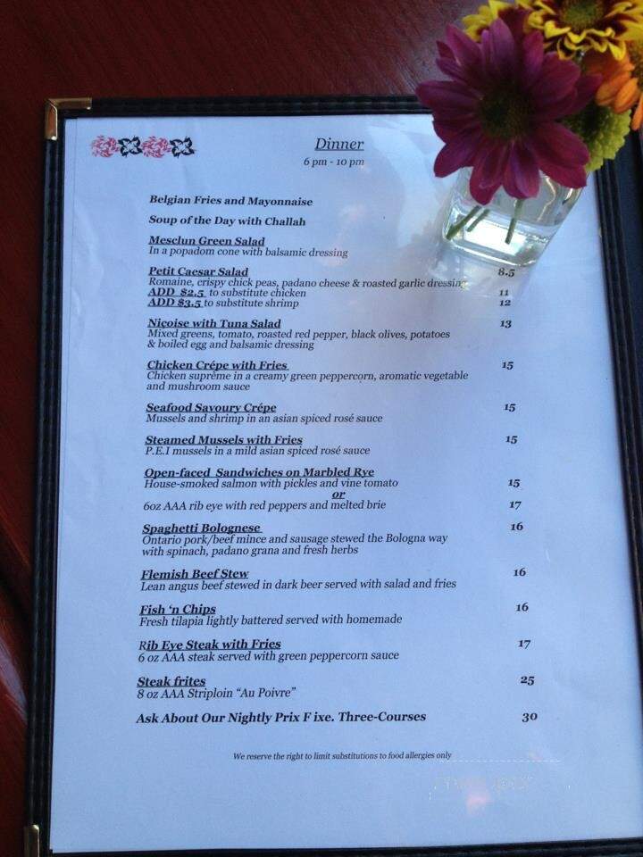 Petit Dejeuner - Toronto, ON menu_pic