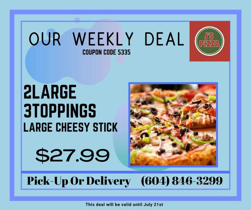 J's Pizza - Chilliwack, BC