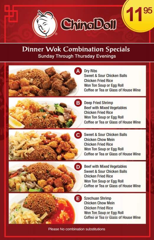 China Doll Dining Room - Regina, SK menu_pic