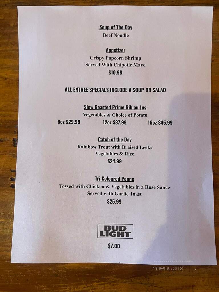 Marlborough Pub & Eatery - Ottawa, ON menu_pic