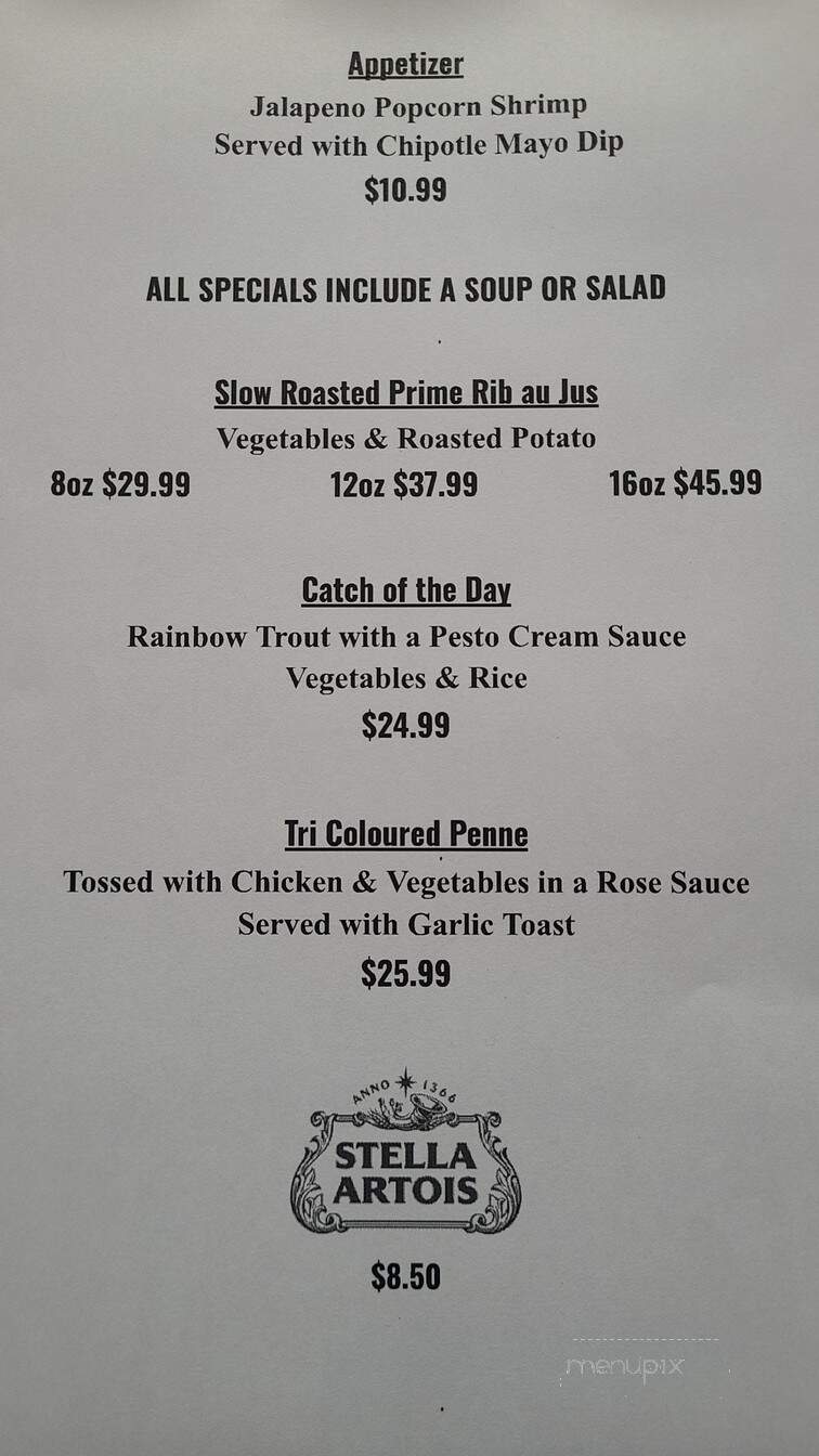 Marlborough Pub & Eatery - Ottawa, ON menu_pic
