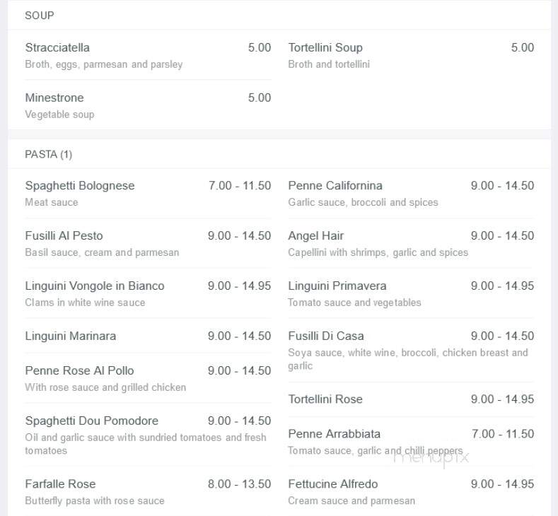 California Pizza - Montreal, QC menu_pic