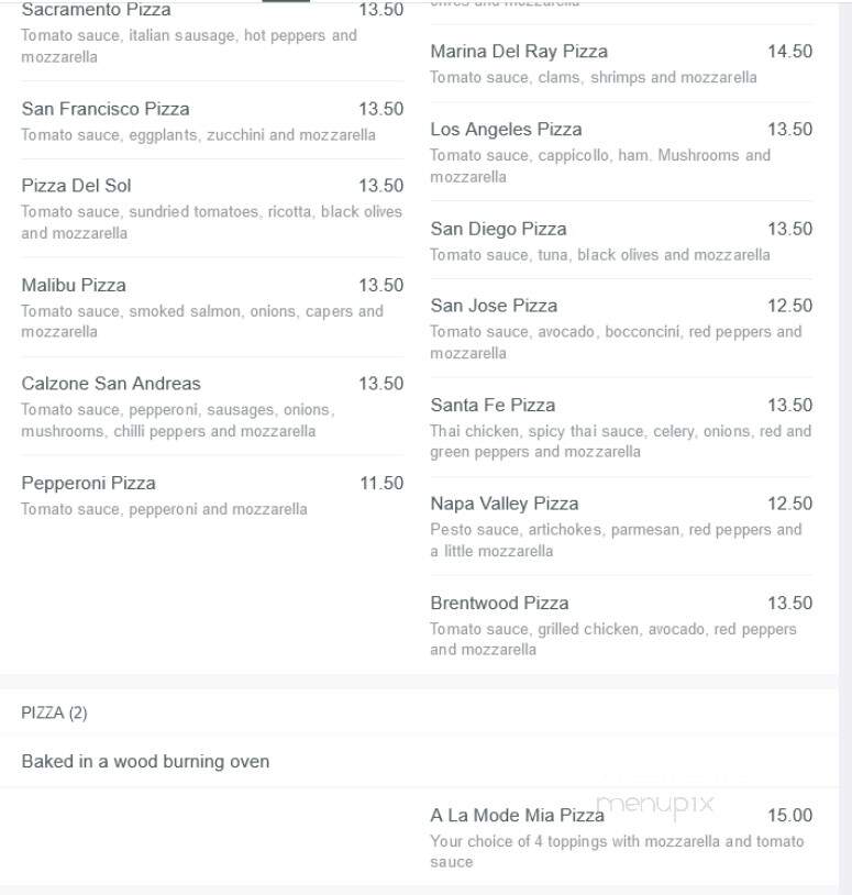 California Pizza - Montreal, QC menu_pic