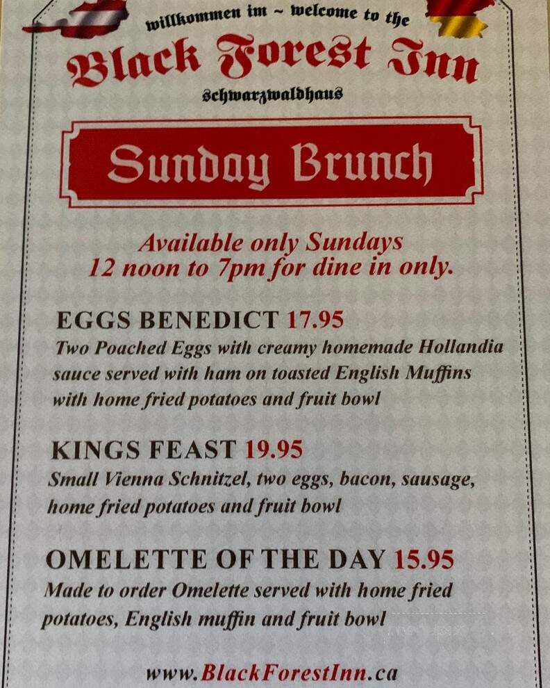Black Forest Inn European Cuisine - Hamilton, ON menu_pic