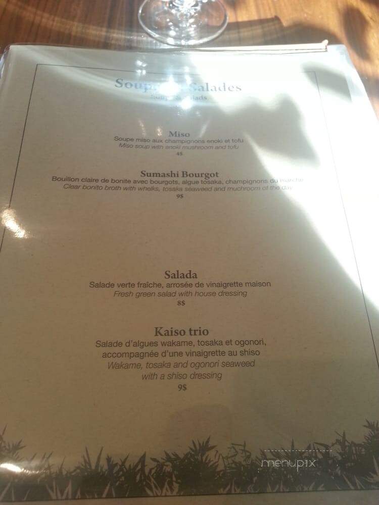 Restaurant Juni - Montreal, QC menu_pic