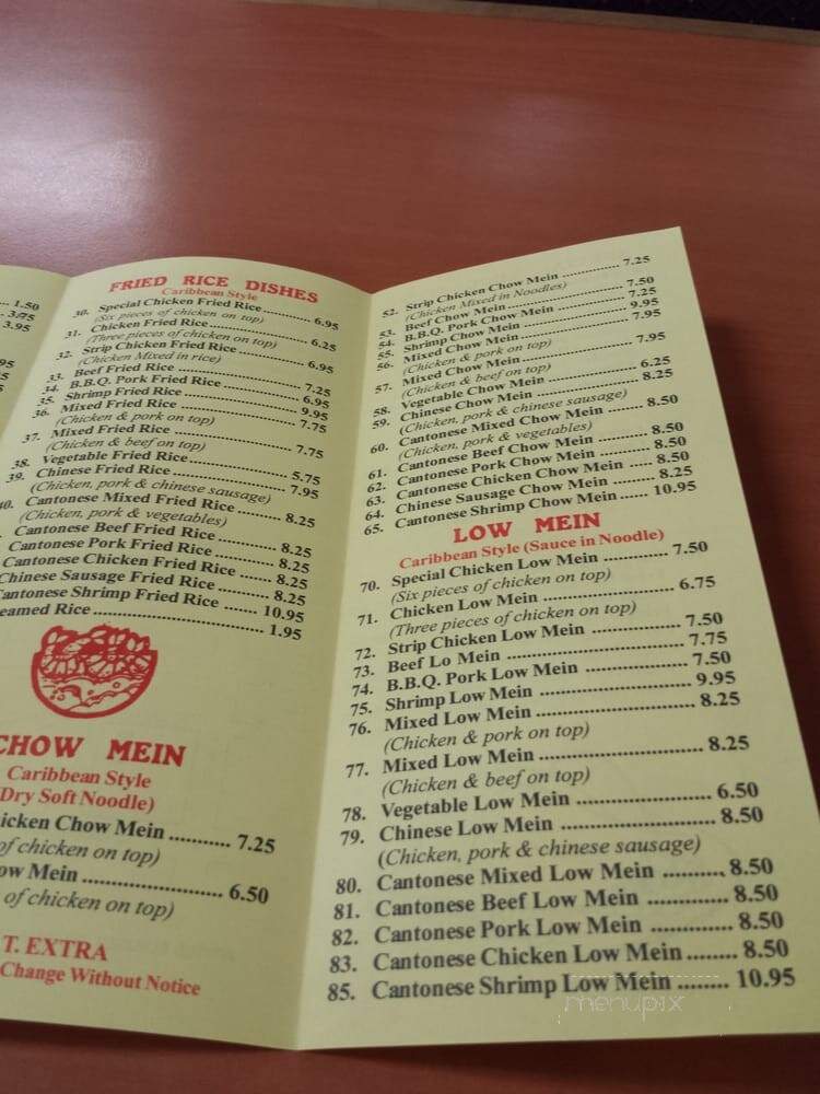 Calypso Gardens - Brampton, ON menu_pic