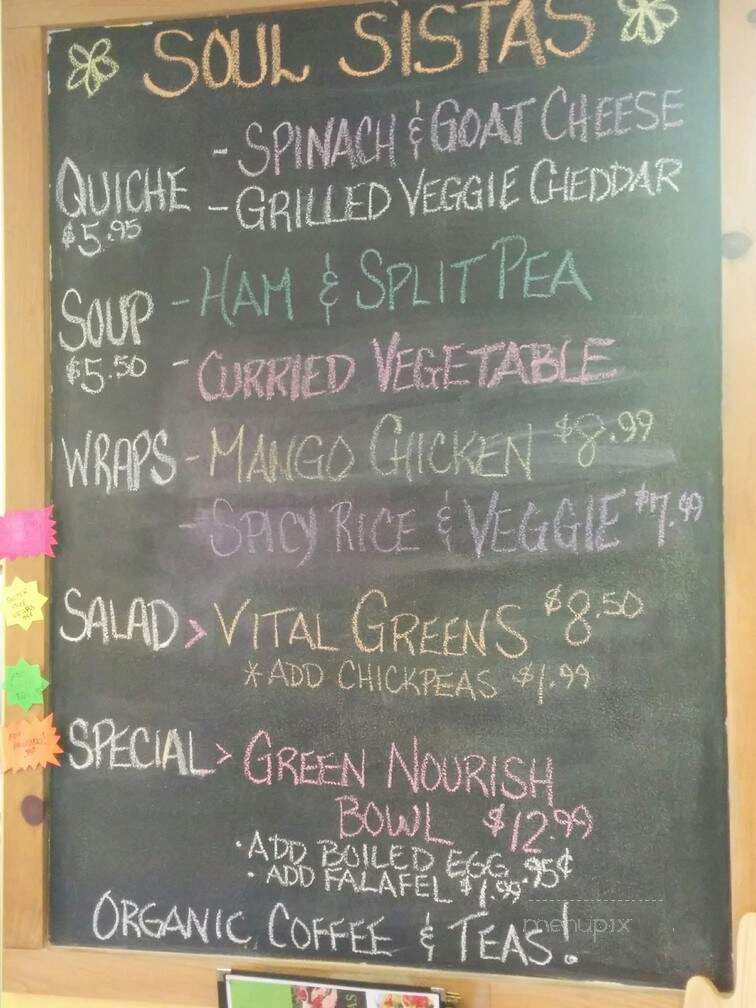 Soul Sistas Wellness Kitchen - Huntsville, ON menu_pic
