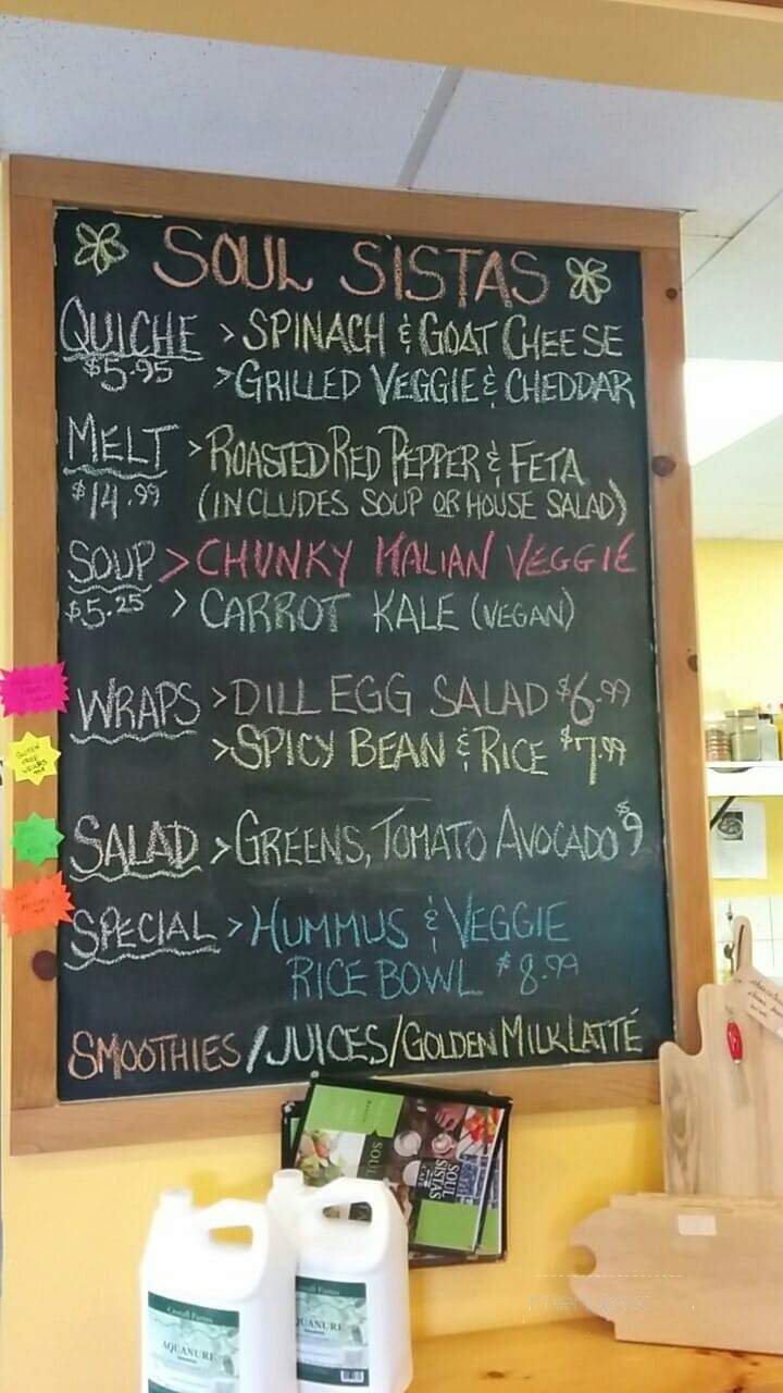 Soul Sistas Wellness Kitchen - Huntsville, ON menu_pic