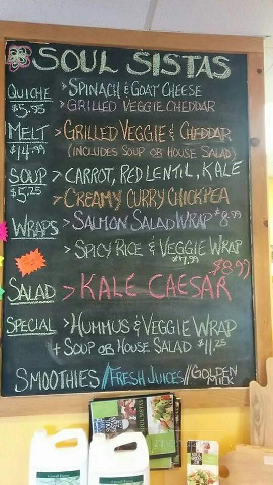 Soul Sistas Wellness Kitchen - Huntsville, ON menu_pic