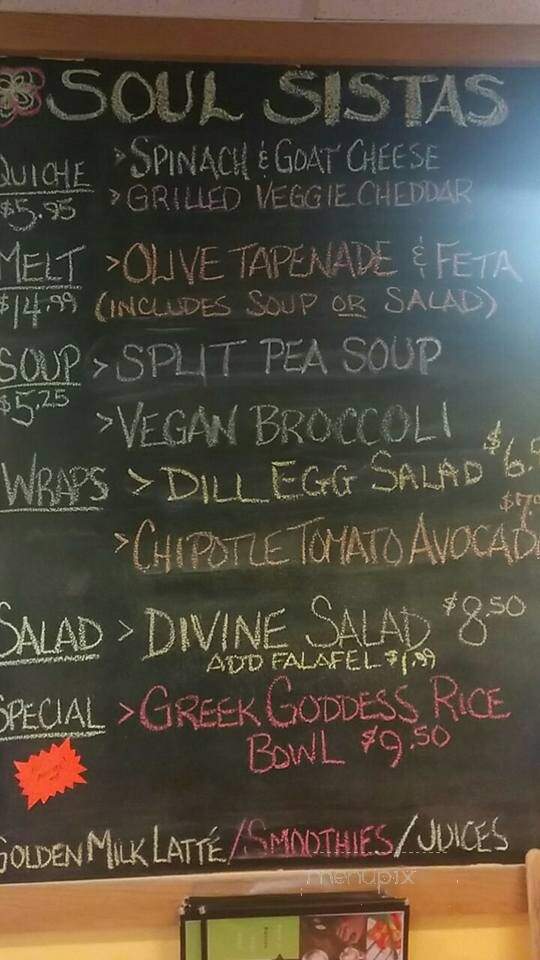 Soul Sistas Wellness Kitchen - Huntsville, ON menu_pic