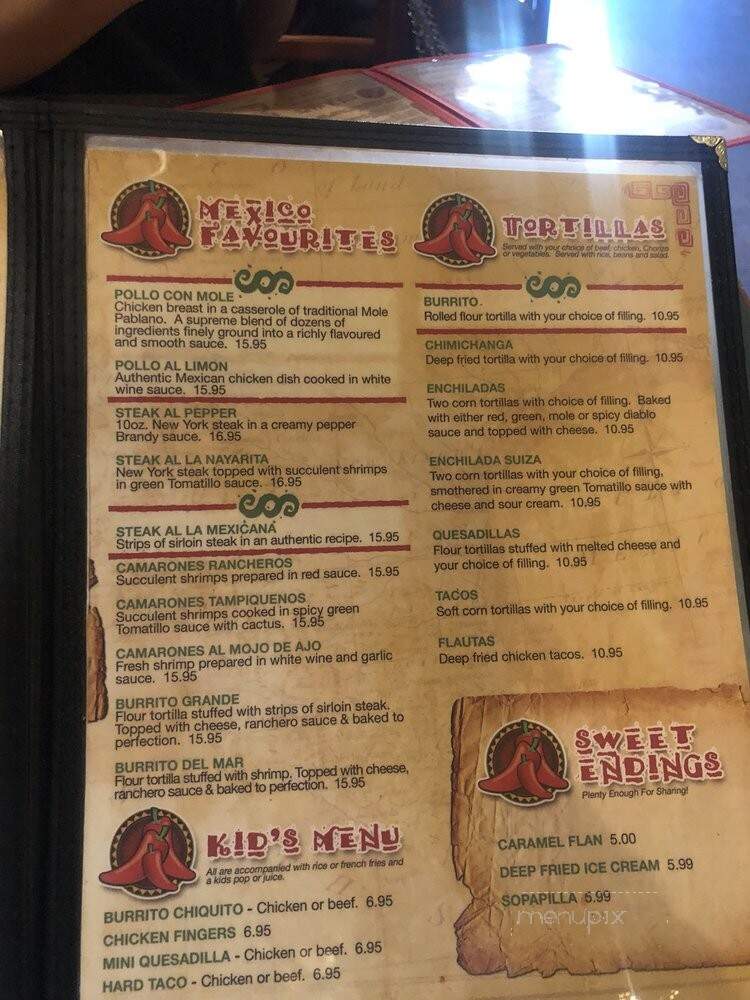 Mexico Lindo - Toronto, ON menu_pic