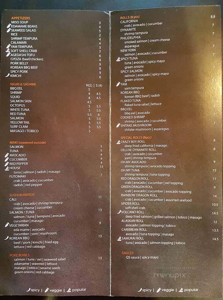 Quick Sushi - Windsor, ON menu_pic