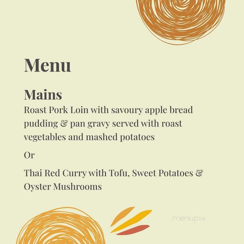The Olde Glasgow Mill - Hunter River, PE menu_pic