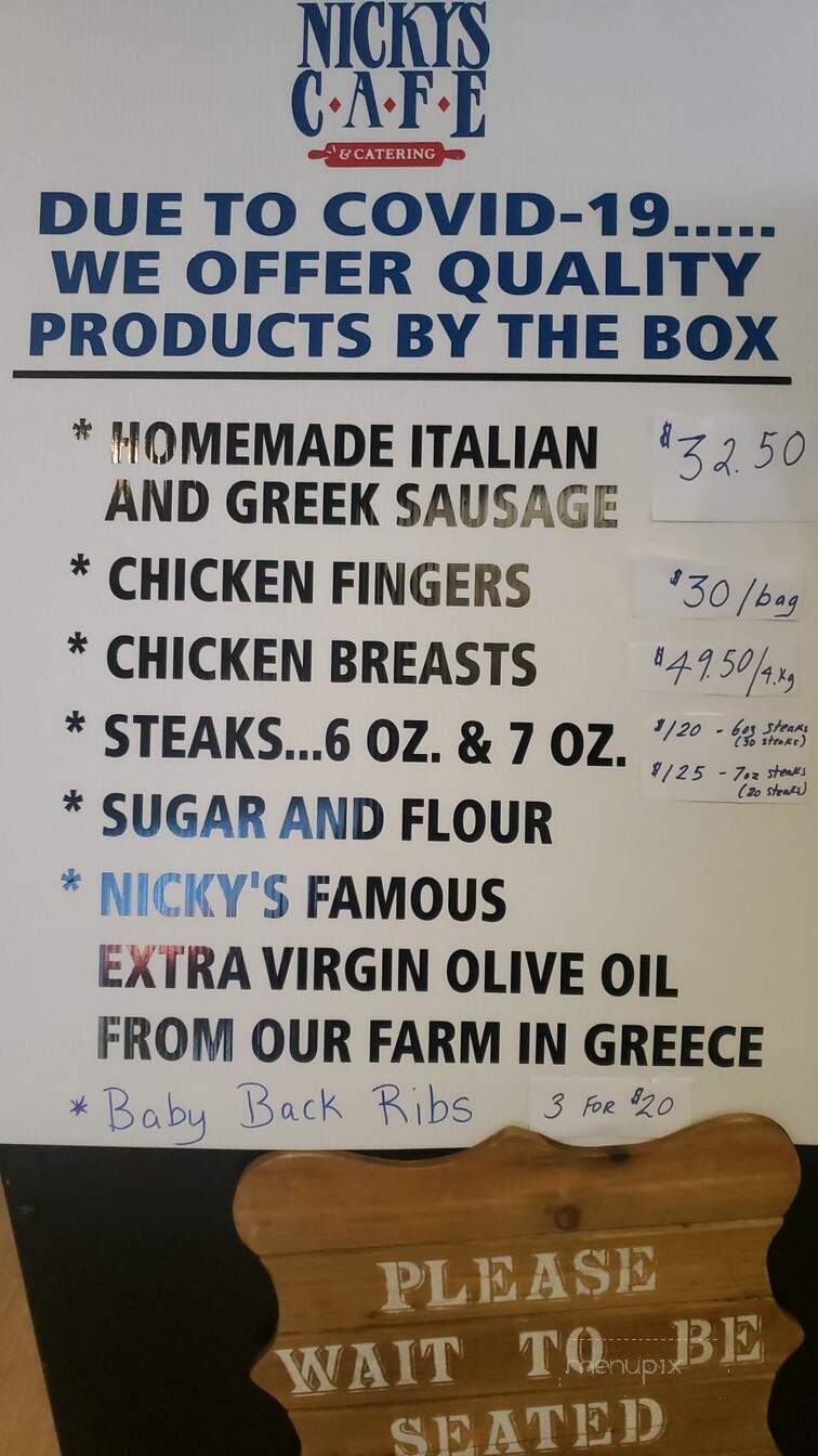 Nicky's Cafe & Bake Shop - Regina, SK menu_pic