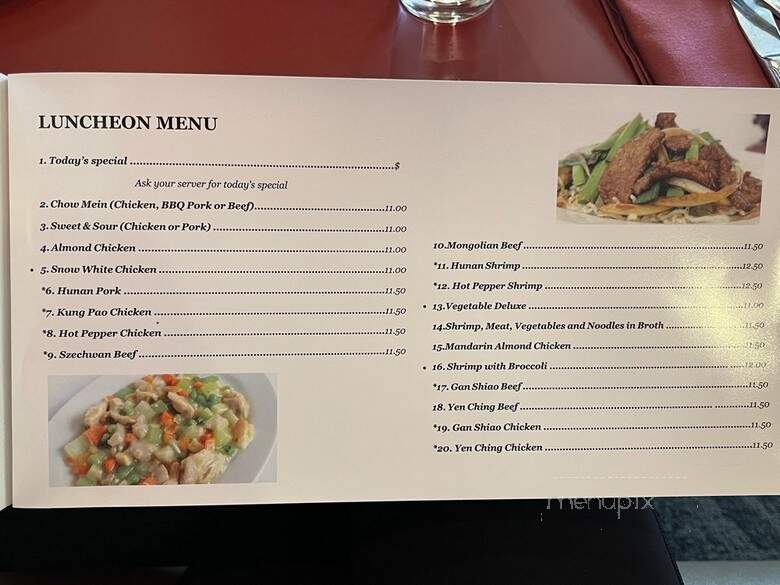 Yen Ching Chinese Restaurant - Boise, ID menu_pic