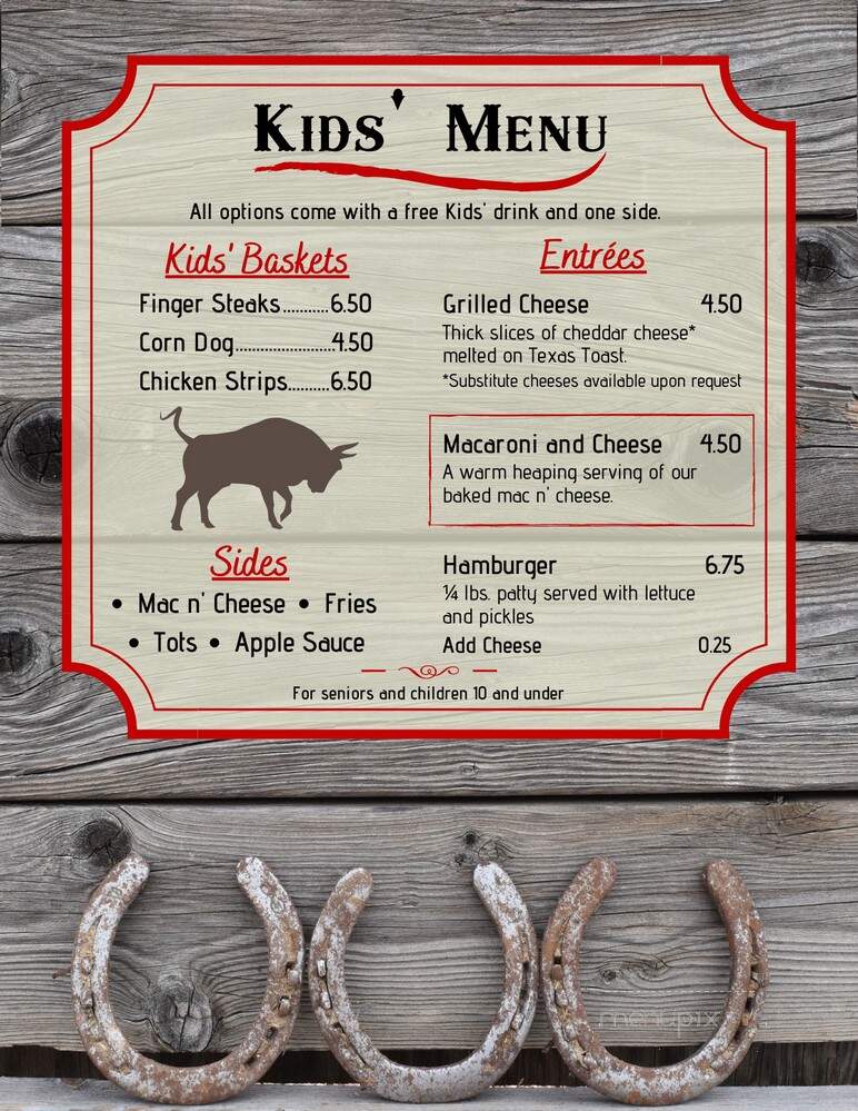 Iron Mountain Inn - Fairfield, ID menu_pic