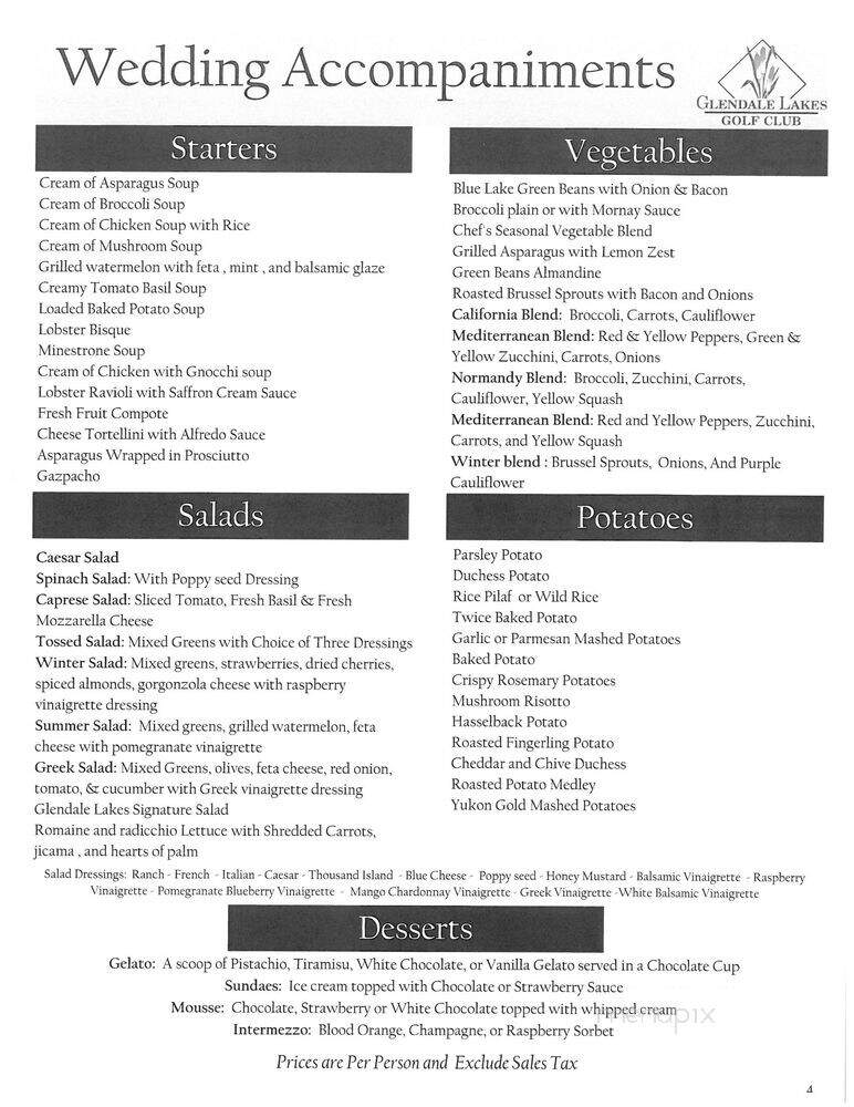 Glendale Lakes Golf Club - Glendale Heights, IL menu_pic