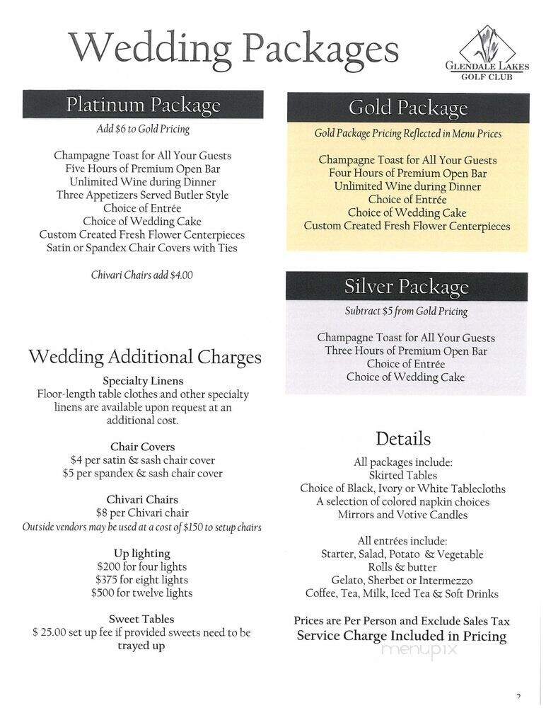 Glendale Lakes Golf Club - Glendale Heights, IL menu_pic