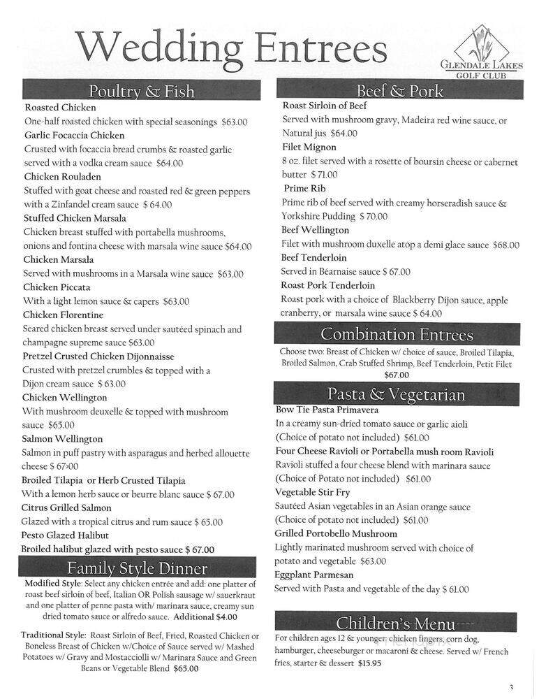 Glendale Lakes Golf Club - Glendale Heights, IL menu_pic