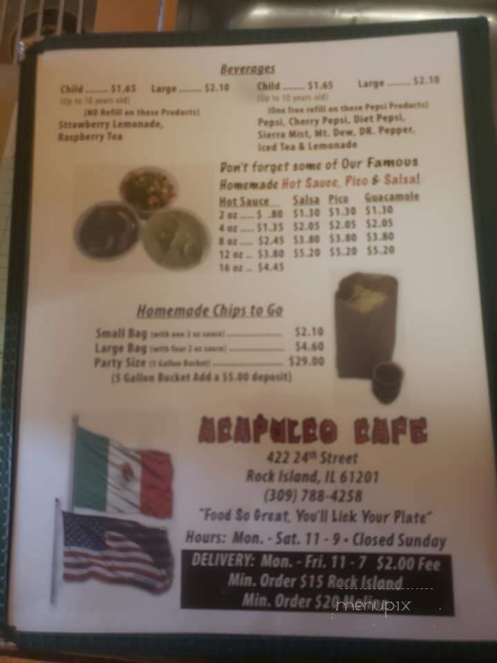Acapulco Cafe - Rock Island, IL menu_pic