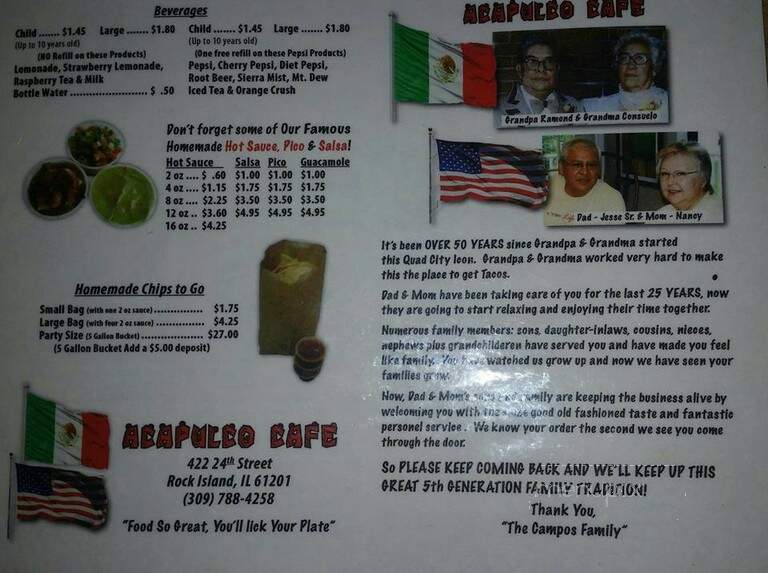 Acapulco Cafe - Rock Island, IL menu_pic