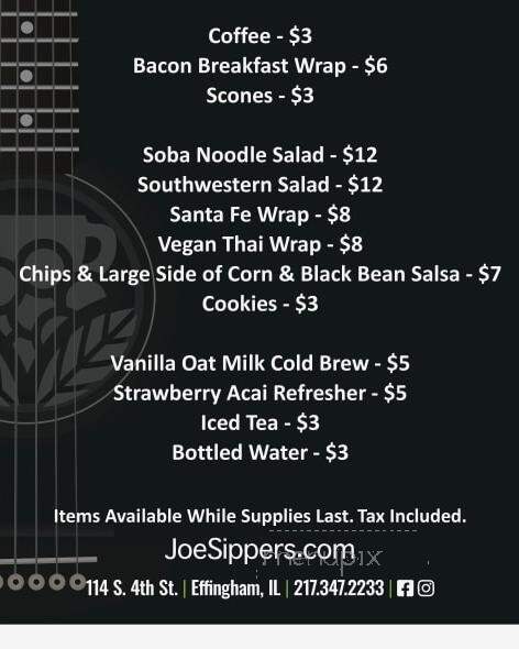 Joe Sippers Cafe - Effingham, IL menu_pic