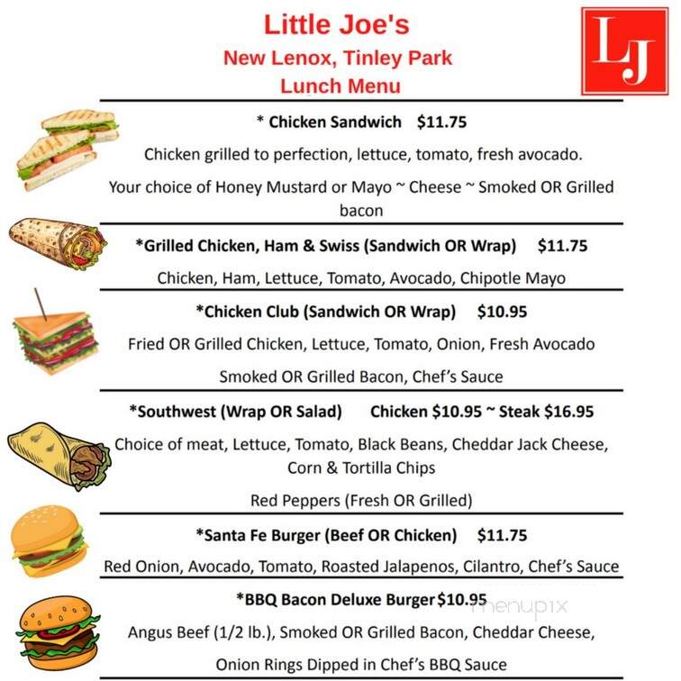 Little Joe's Restaurant-Pizza - Tinley Park, IL menu_pic