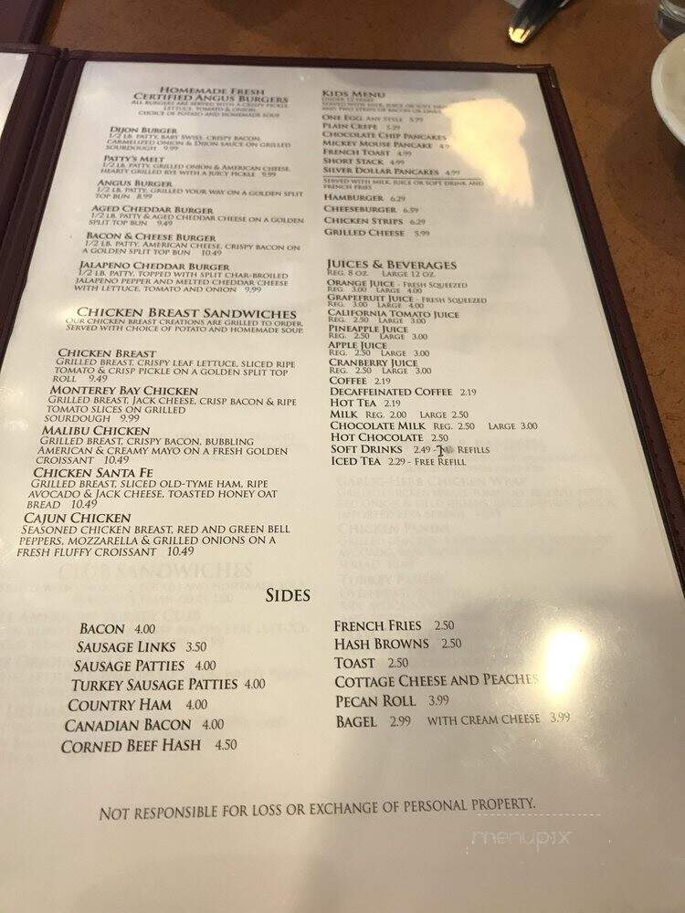 Lumes Pancake House - Palos Heights, IL menu_pic