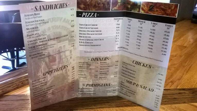 Mama Vesuvio East - Palos Heights, IL menu_pic