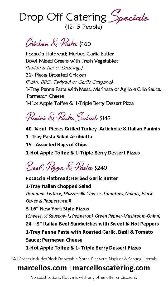 Marcello's Father & Son Restaurant - Northbrook, IL menu_pic