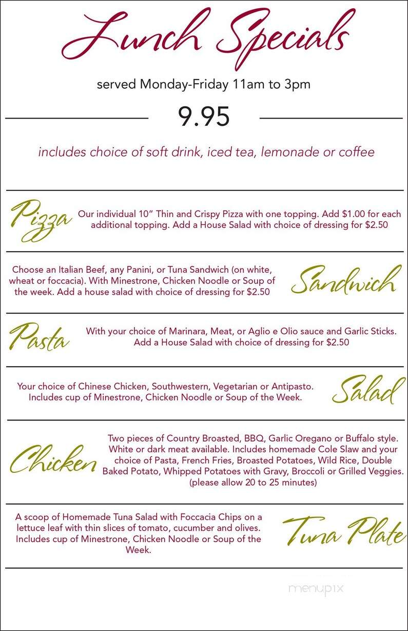 Marcello's Father & Son Restaurant - Northbrook, IL menu_pic