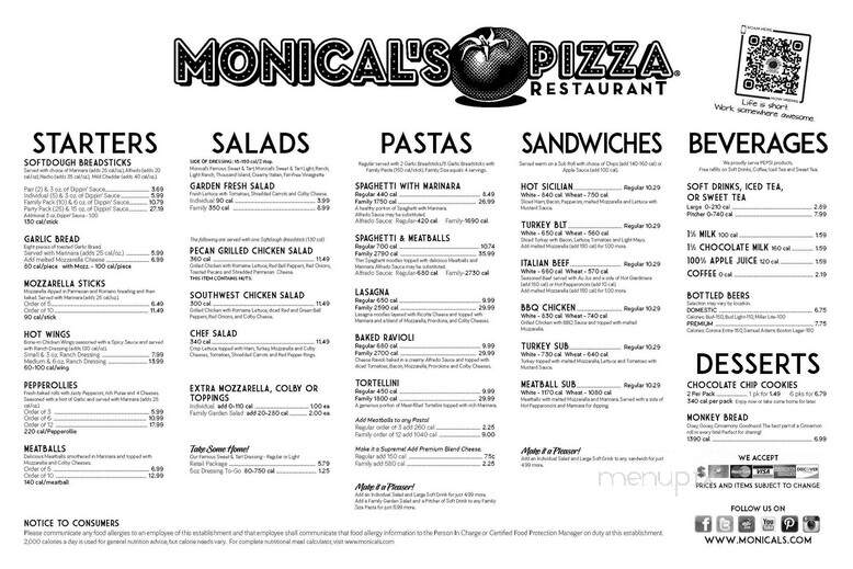 Monical's Pizza - Mahomet, IL menu_pic