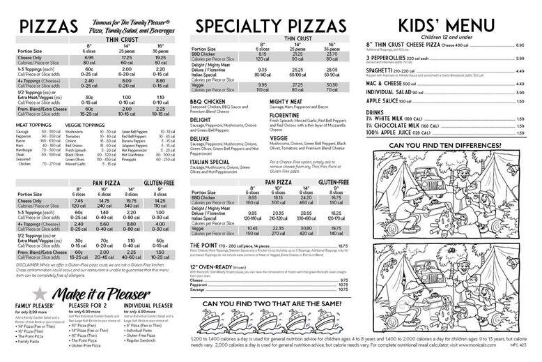 Monical's Pizza - Mahomet, IL menu_pic