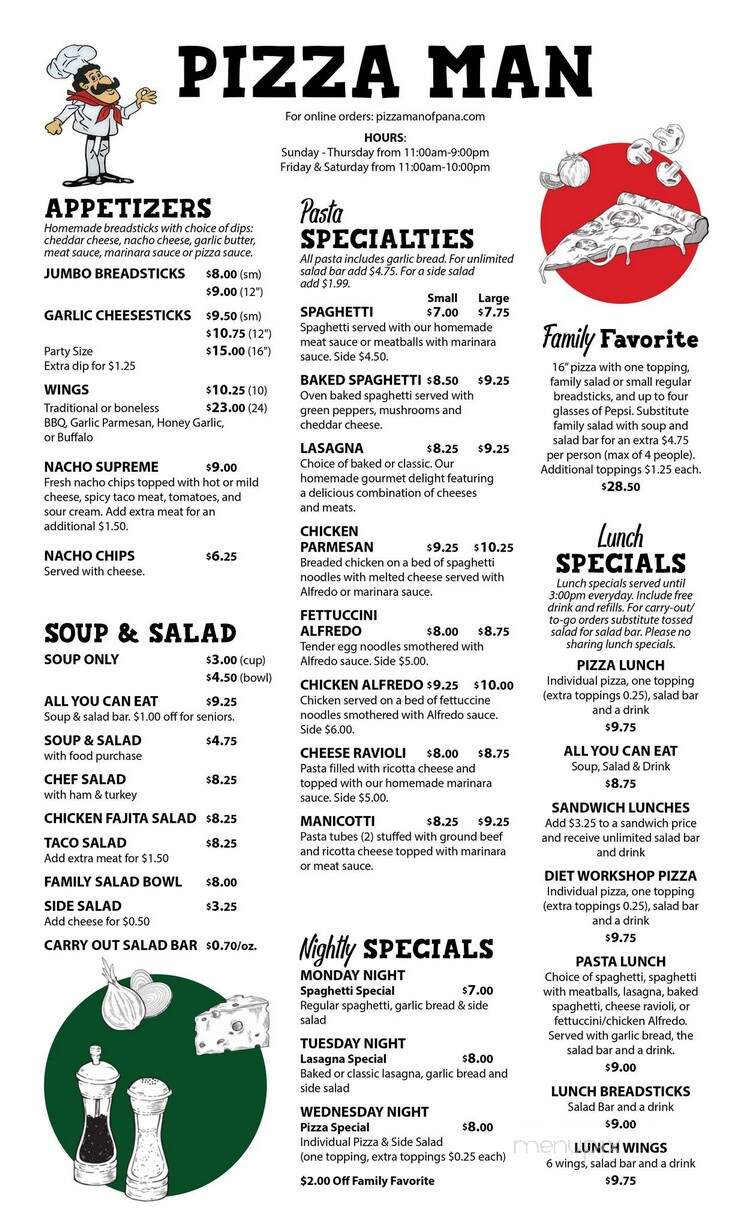 Pizza Man - Pana, IL menu_pic