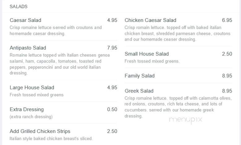 Rosati's Pizza - Batavia, IL menu_pic