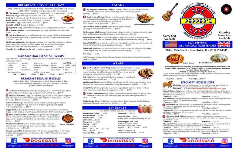 Sgt Peppers Cafe - Edwardsville, IL menu_pic