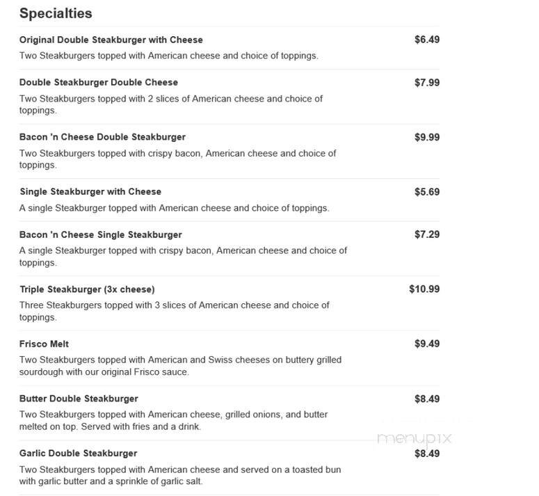 Steak 'n Shake - Pekin, IL menu_pic