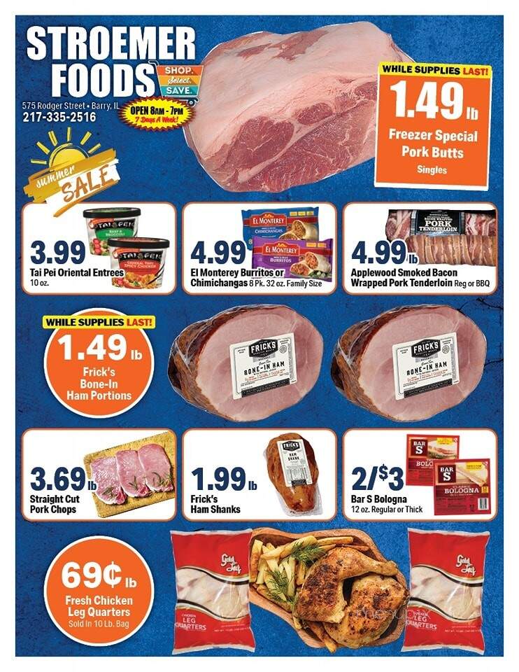 Stroemer Foods - Barry, IL menu_pic