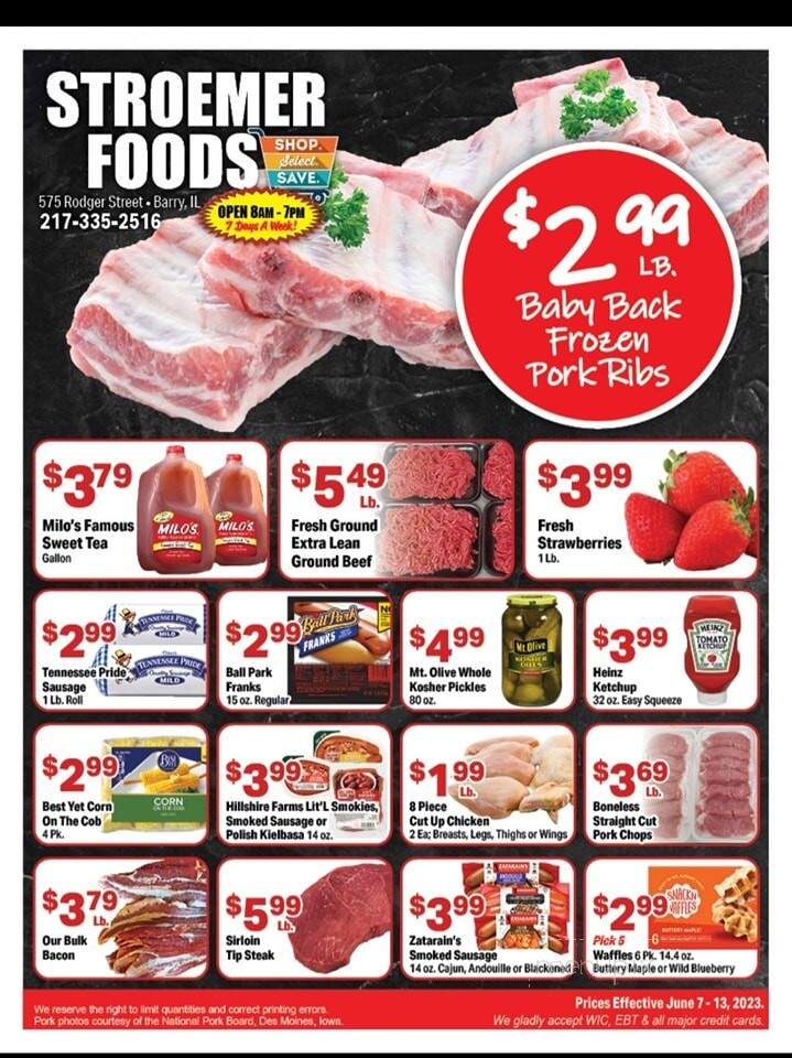 Stroemer Foods - Barry, IL menu_pic