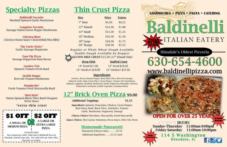 Baldinelli's Pizza Place - Hinsdale, IL