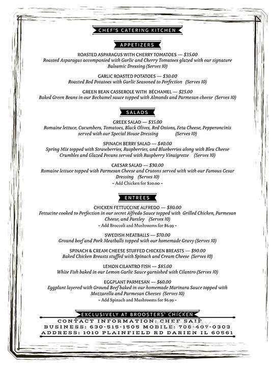 Brooster's Char Broiled - Darien, IL menu_pic