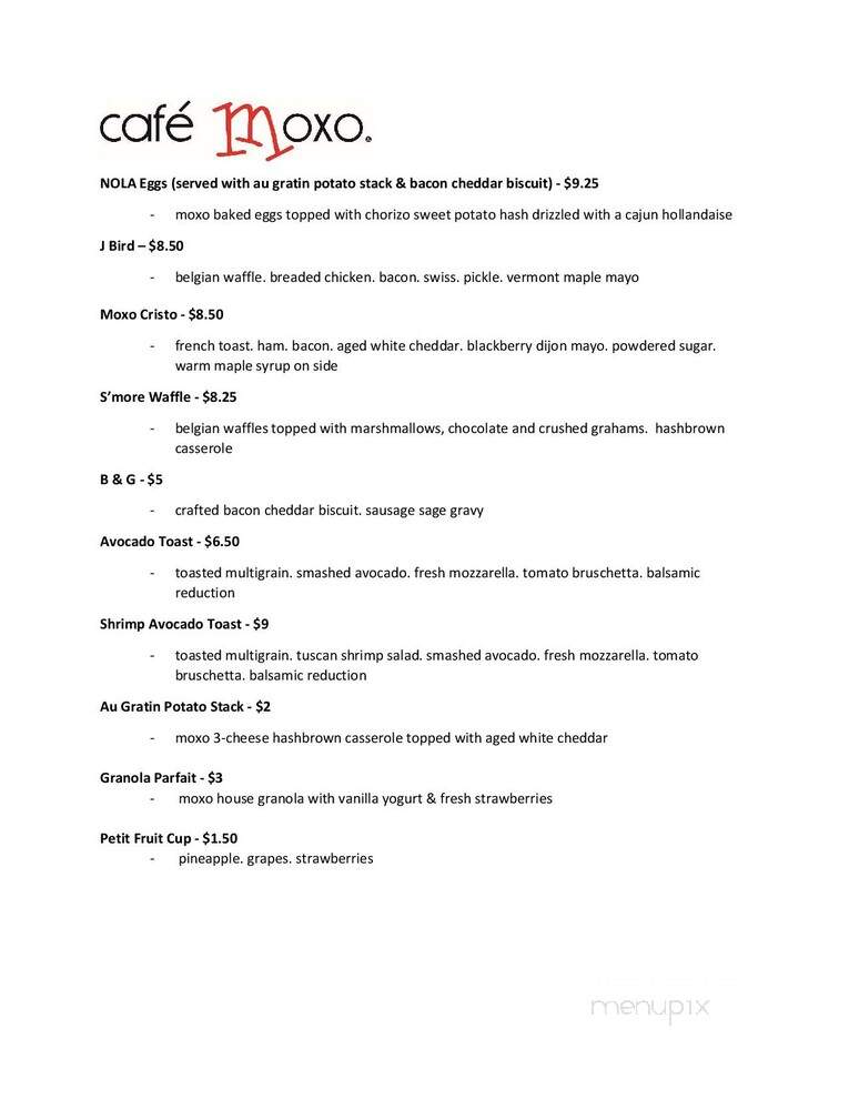 Cafe Moxo Llc - Springfield, IL menu_pic
