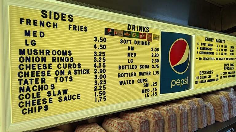 Cozy Dog Drive In - Springfield, IL menu_pic