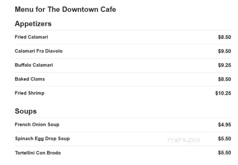 Downtown Cafe - Decatur, IL menu_pic