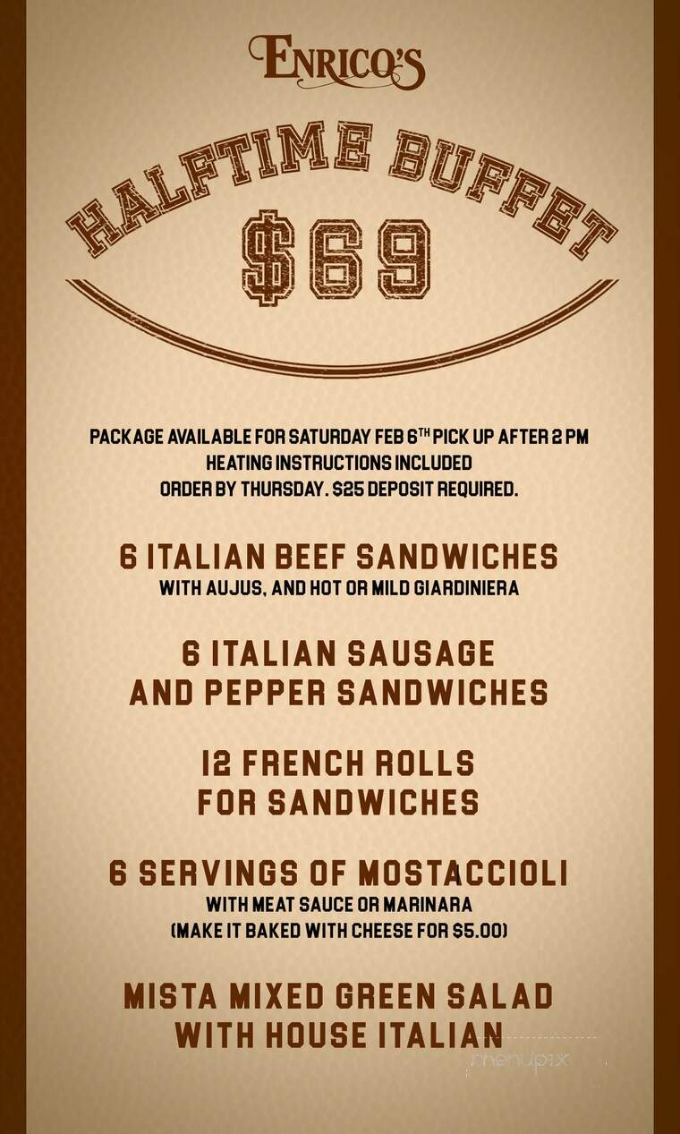 Enrico's - Frankfort, IL menu_pic