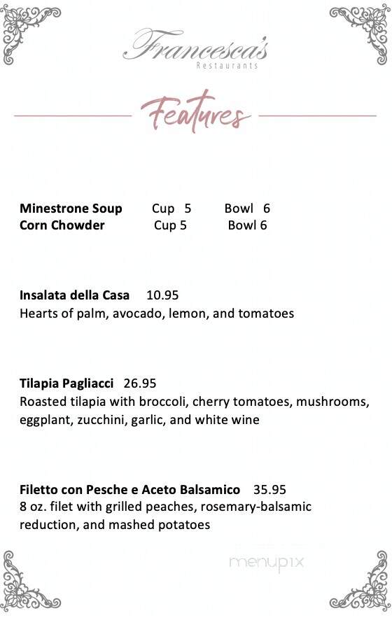 Francesca's Barrington - Barrington, IL menu_pic