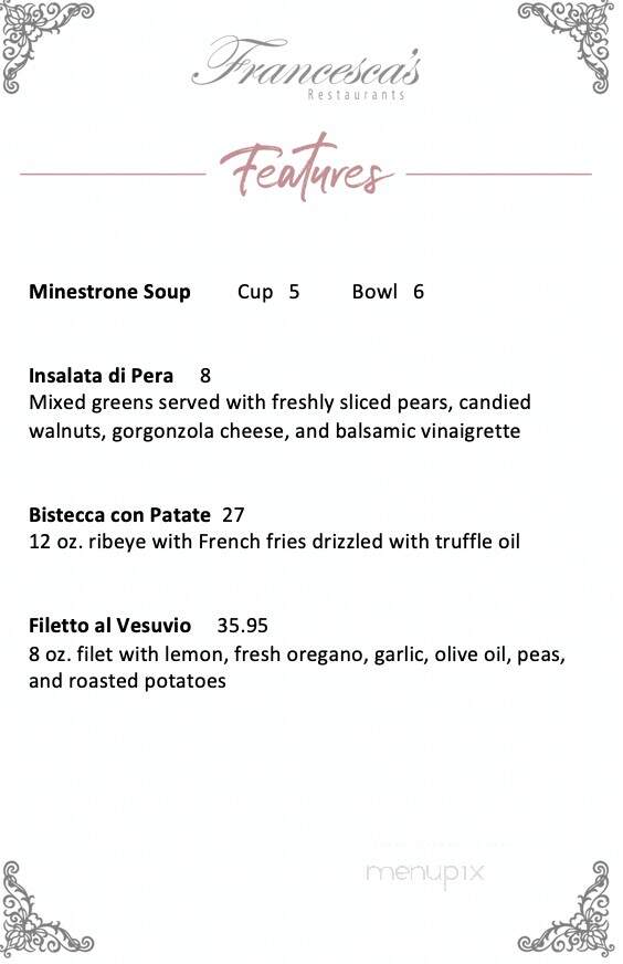 Francesca's Barrington - Barrington, IL menu_pic