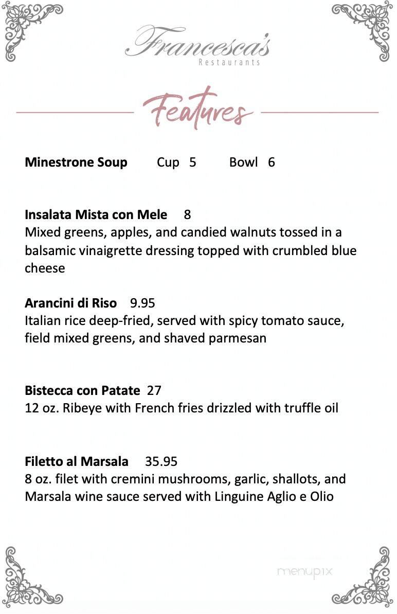 Francesca's Barrington - Barrington, IL menu_pic