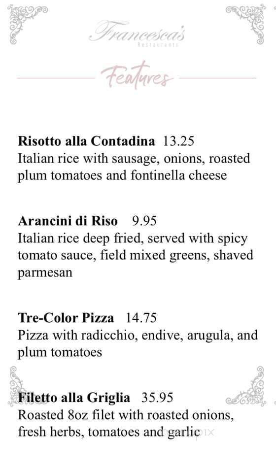Francesca's Barrington - Barrington, IL menu_pic