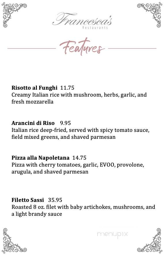 Francesca's Barrington - Barrington, IL menu_pic